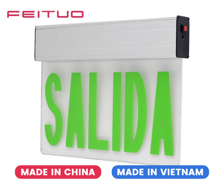 JEL1GW Señal de salida de emergencia de una sola cara, 6 pulgadas, 12 LED