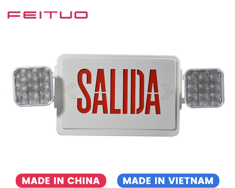 JLEC2RW-SA Señal de salida de emergencia combinada con LED rojo