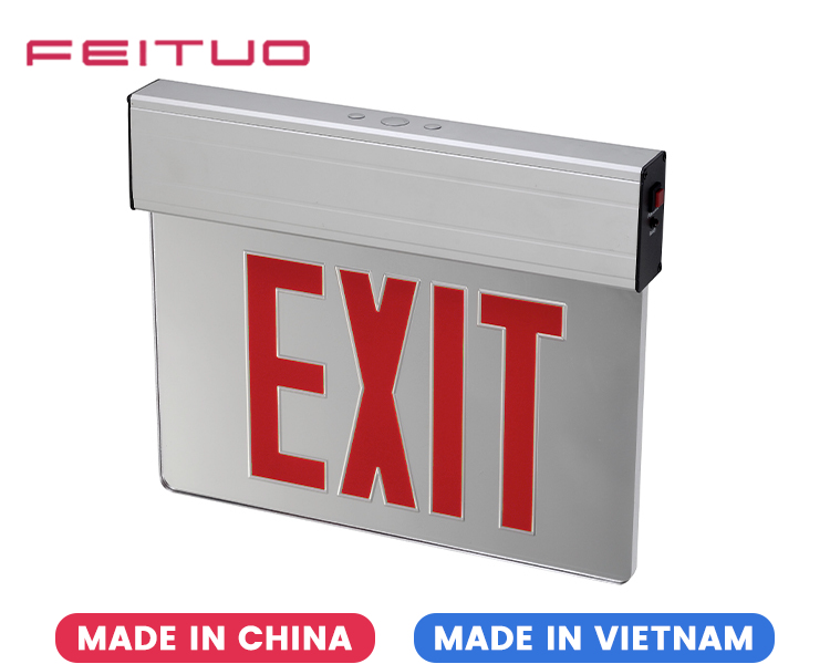 JELEX1RM-Carcasa de aluminio Luz roja de salida de 12 LED con papel de forro plateado