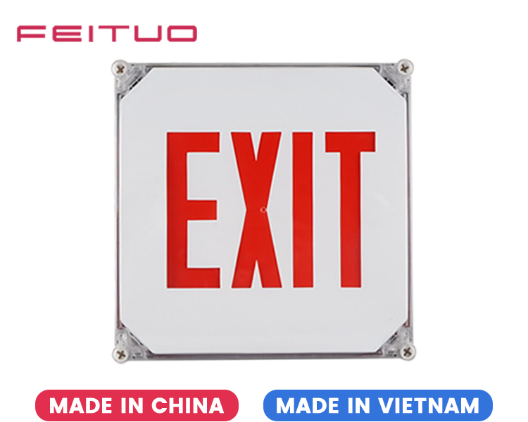 JEEWPR-Luz de salida LED roja impermeable para exteriores